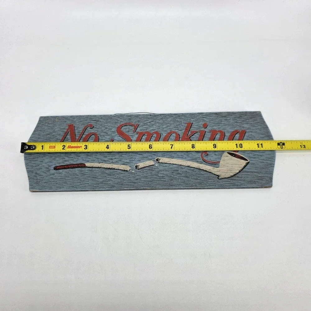 Vintage No Smoking Wood Wall Hanging Sign Plaque Art 1967 Yorkraft York PA 12